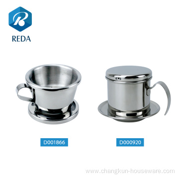 Tradition stainless steel vietnam coffee filter set dripper